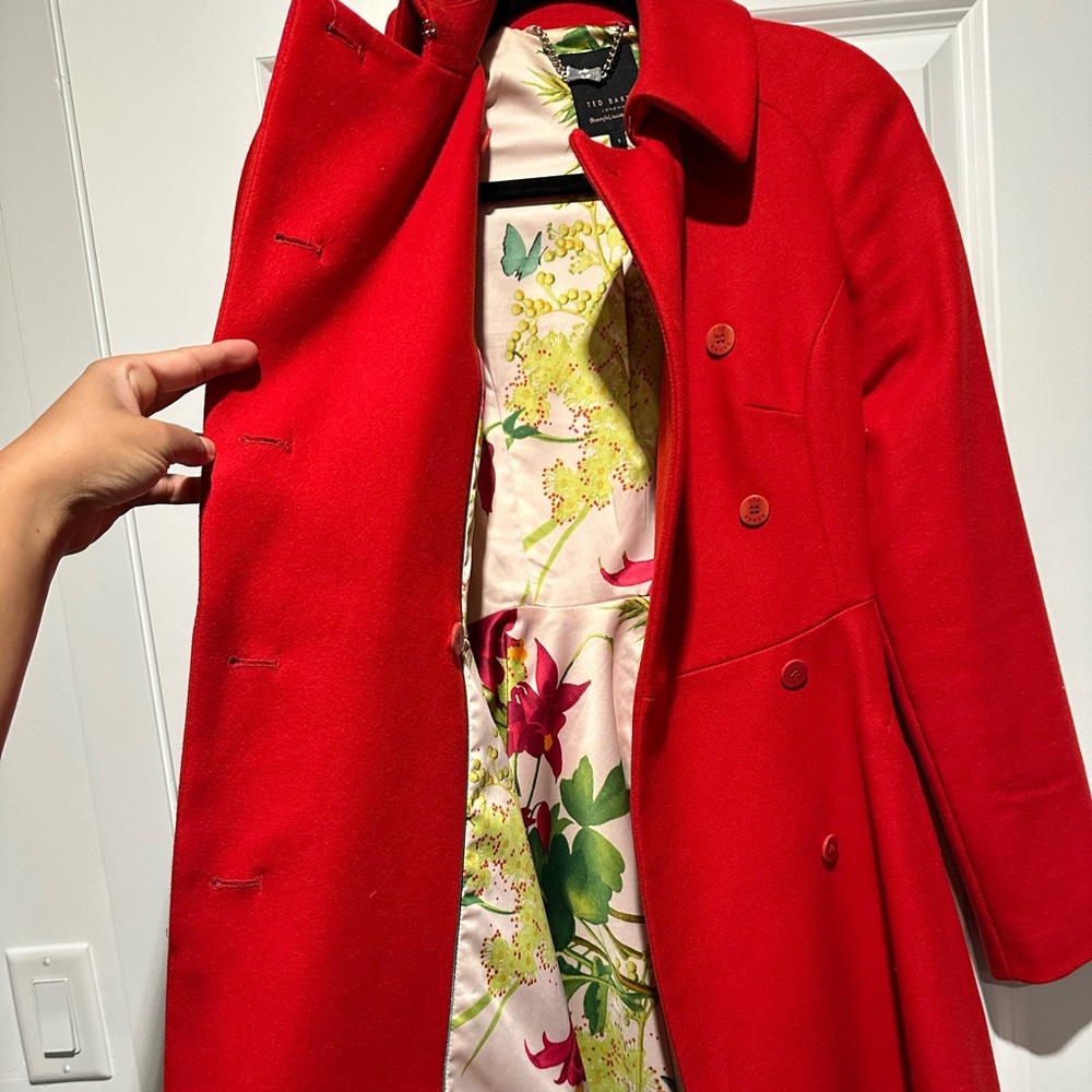 Red Ted Baker Peacoat